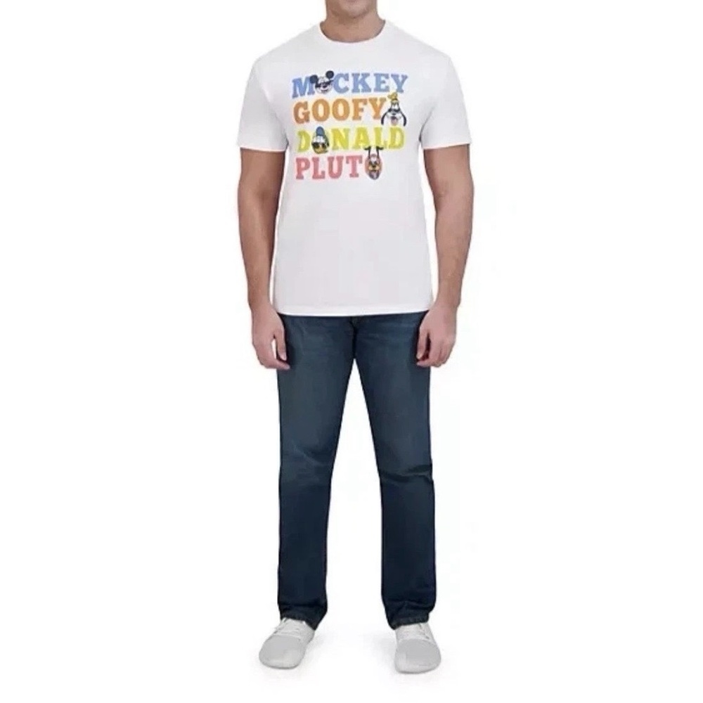 Disney Mickey and Friends Tee Shirt Character Graphic Tee Large Unisex White
